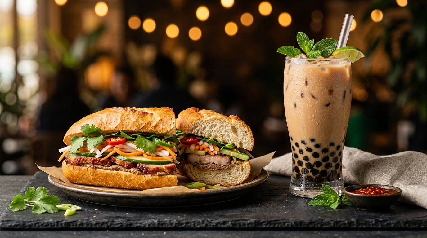 Crispy Vietnamese Bánh Mì and premium boba tea — Viet Lab Houston